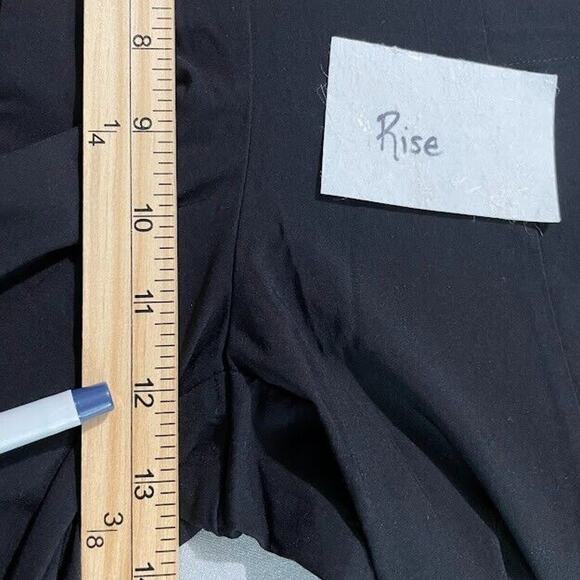 Habitat Size Medium Black Nylon Pants Capris Gothic Relaxed Wide Leg Lagenlook - Picture 11 of 12